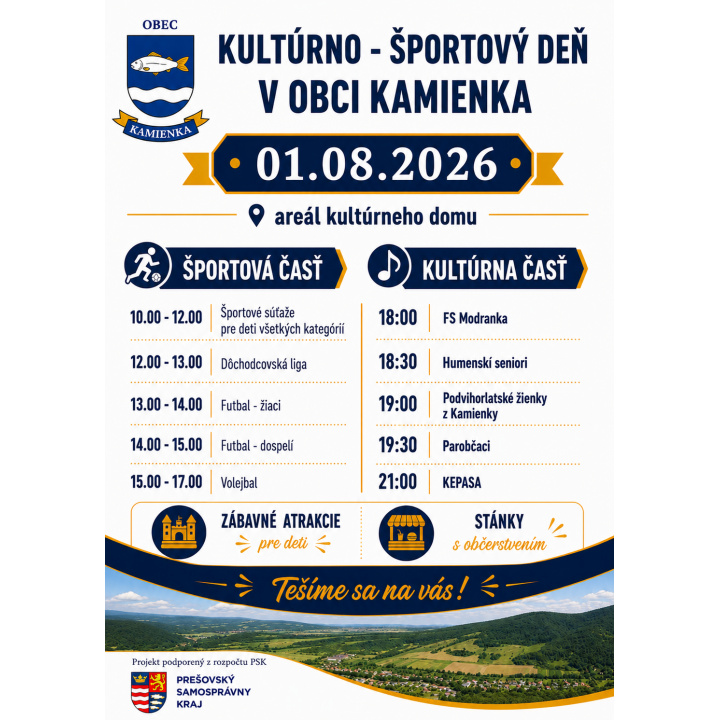 Kultúrno - športový deň 2026 v obci Kamienka
