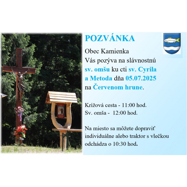 Pozvánka - sv. Cyril a Metod