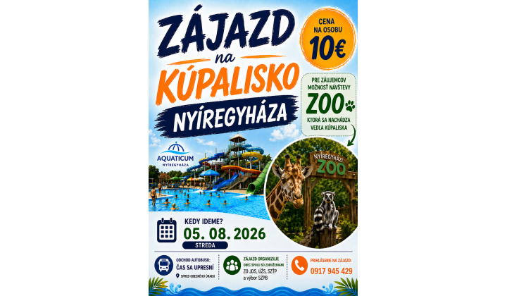 Zájazd na kúpalisko Nyíregyháza