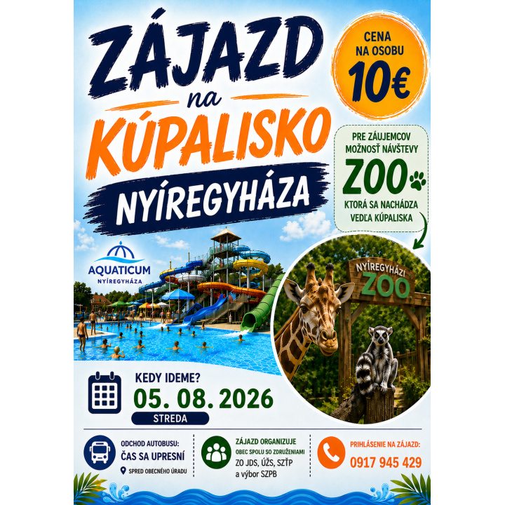 Zájazd na kúpalisko Nyíregyháza